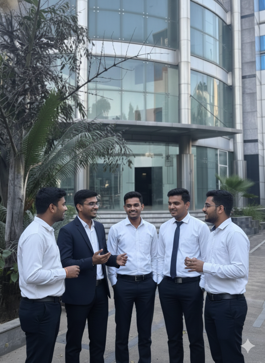 Students working alongside industry practitioners at First Bridge Business School