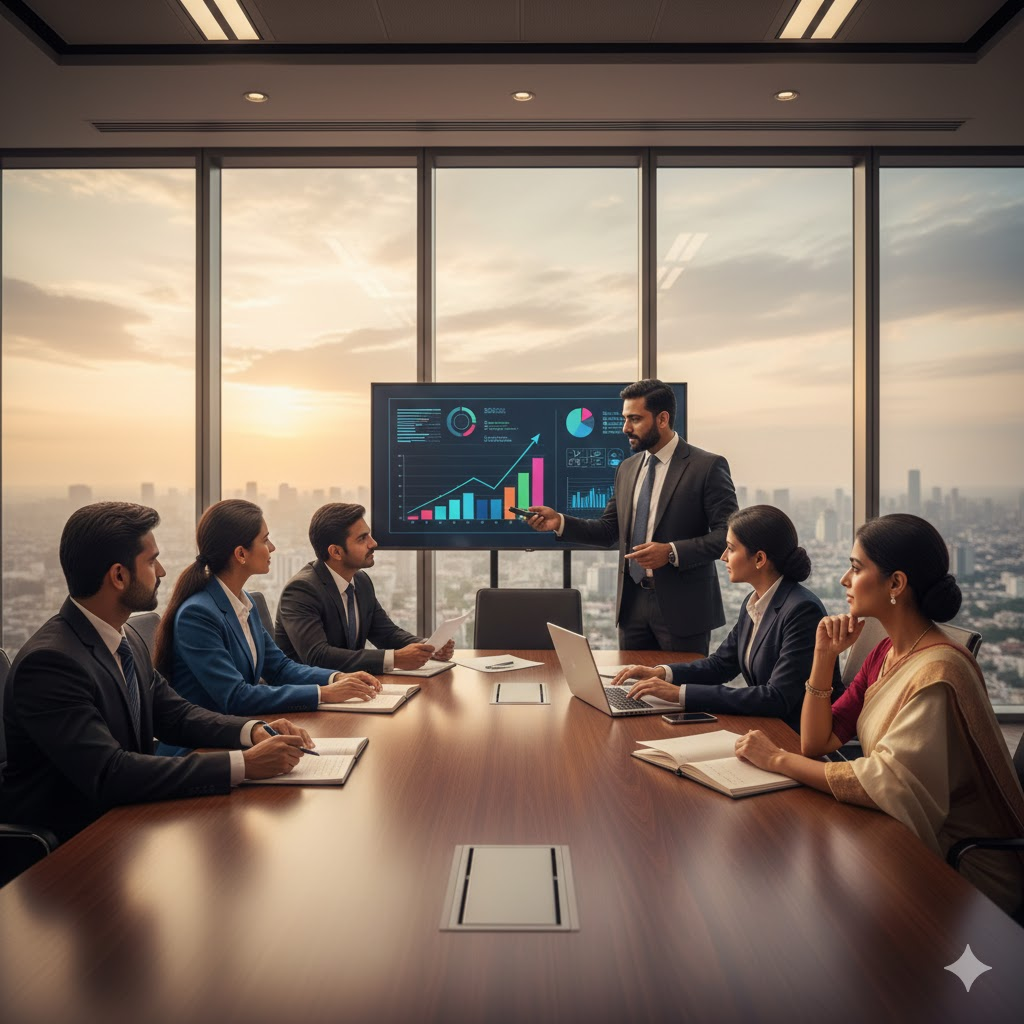 Experienced professionals in an FBBS leadership discussion