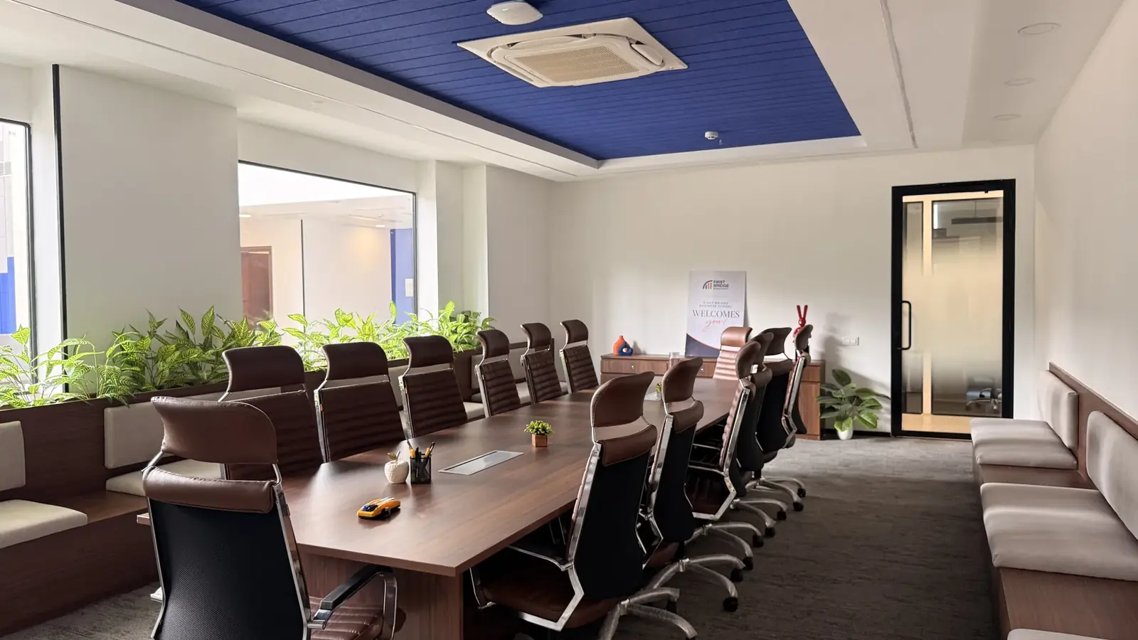 The boardroom at the First Bridge campus